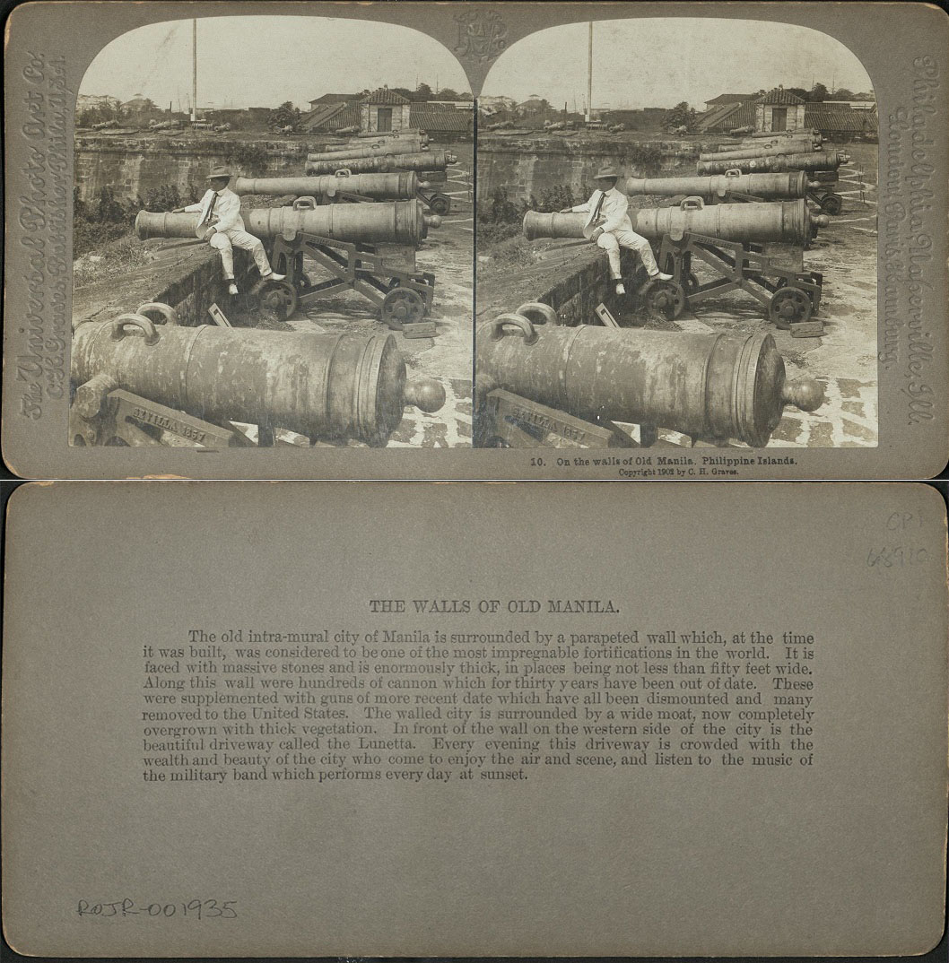 On the walls of Old Manila, Philippine Islands.